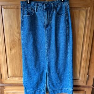 I crew classic denim midi